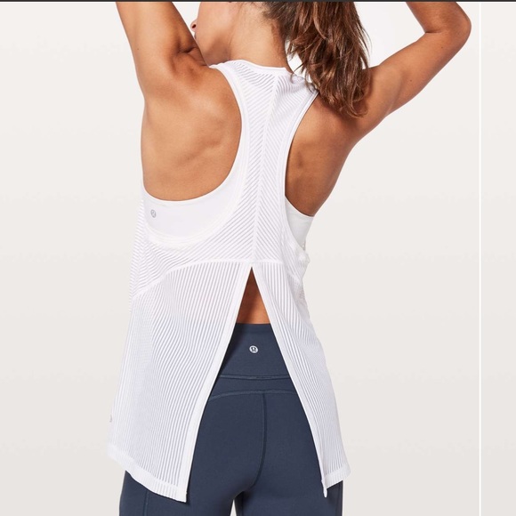 lululemon athletica Tops - Lululemon Miles Ahead Tank - White